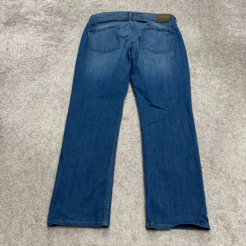 Paige Federal Hammonds Straight Slim Denim Jeans Men 34 Blue Medium Wash Stretch